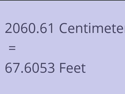 2060.61 CM TO FEET