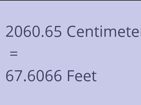 2060.65 CM TO FEET