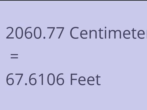 2060.77 CM TO FEET