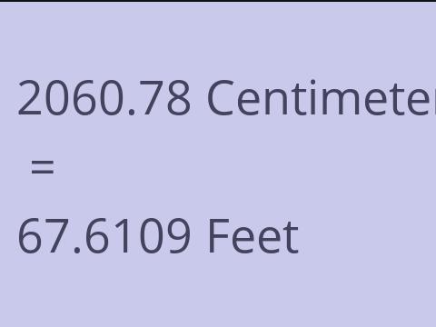 2060.78 CM TO FEET