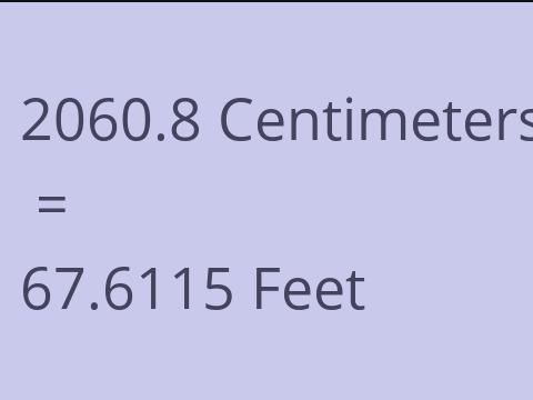 2060.8 CM TO FEET