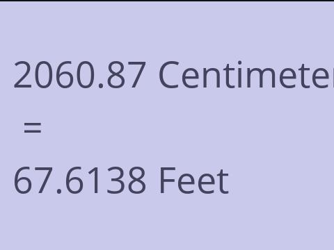 2060.87 CM TO FEET