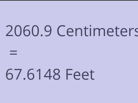 2060.9 CM TO FEET