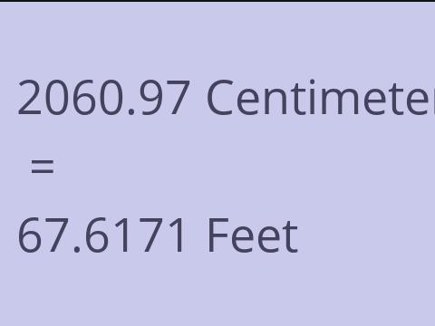 2060.97 CM TO FEET