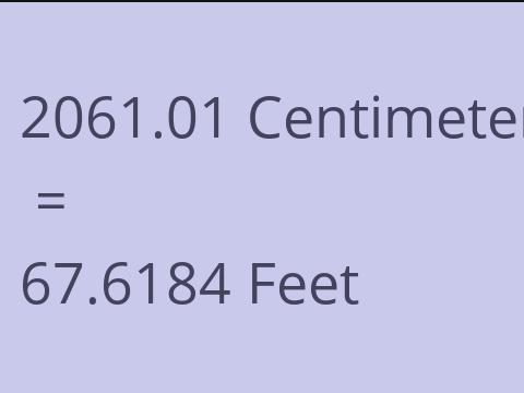 2061.01 CM TO FEET