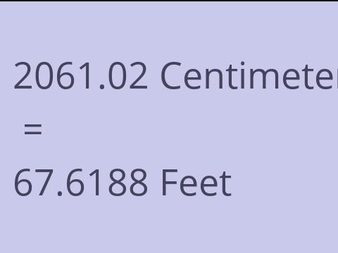 2061.02 CM TO FEET