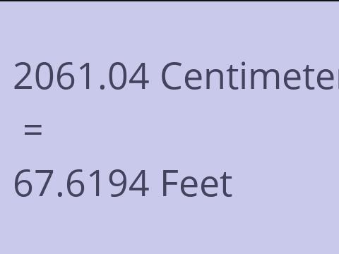 2061.04 CM TO FEET