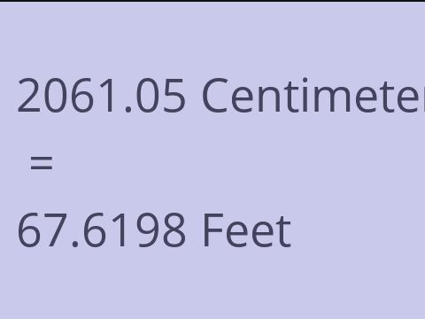 2061.05 CM TO FEET