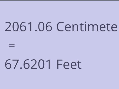 2061.06 CM TO FEET