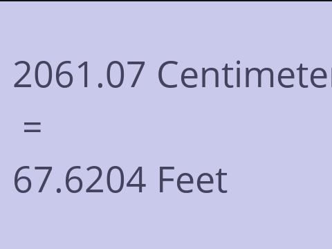2061.07 CM TO FEET
