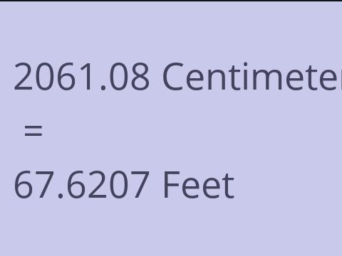 2061.08 CM TO FEET