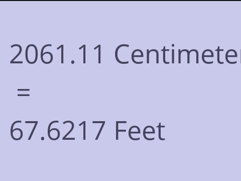 2061.11 CM TO FEET