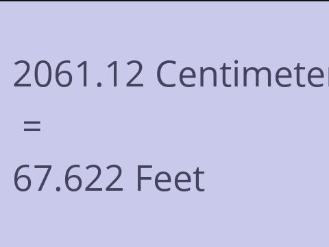 2061.12 CM TO FEET