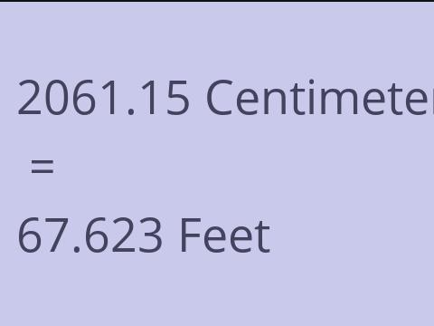 2061.15 CM TO FEET