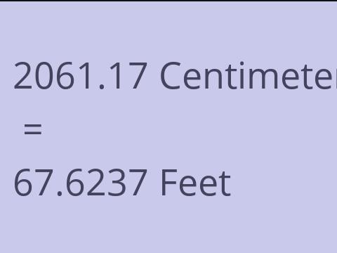 2061.17 CM TO FEET
