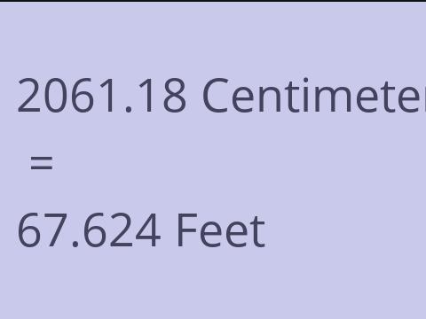 2061.18 CM TO FEET