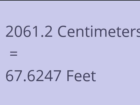 2061.2 CM TO FEET