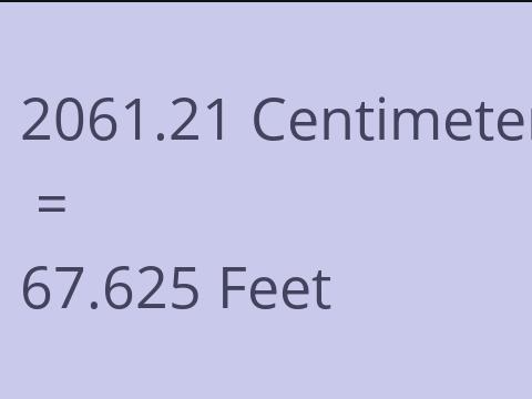 2061.21 CM TO FEET