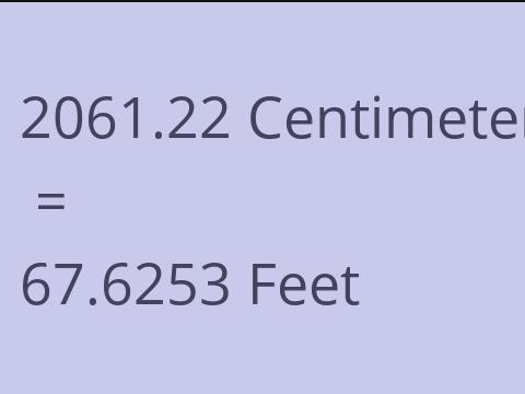 2061.22 CM TO FEET