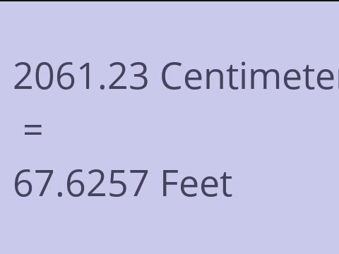 2061.23 CM TO FEET