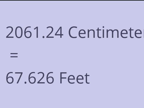 2061.24 CM TO FEET