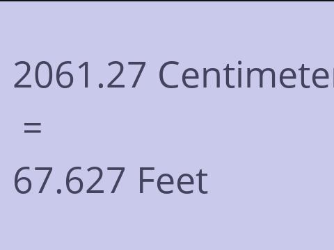 2061.27 CM TO FEET