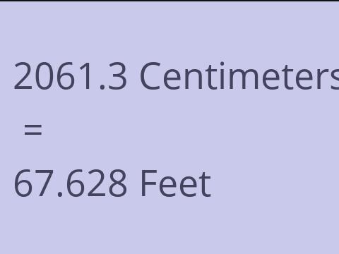 2061.3 CM TO FEET