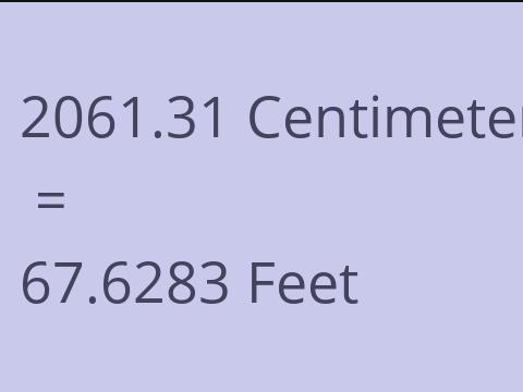 2061.31 CM TO FEET