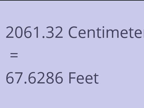 2061.32 CM TO FEET