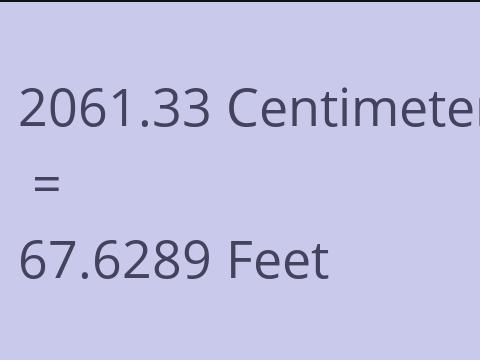 2061.33 CM TO FEET