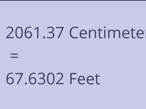 2061.37 CM TO FEET