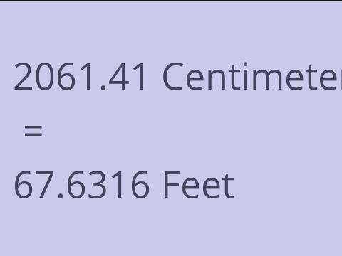 2061.41 CM TO FEET