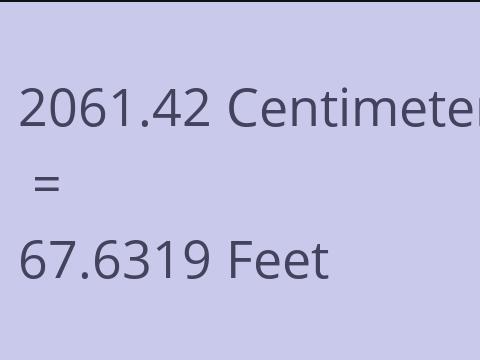 2061.42 CM TO FEET