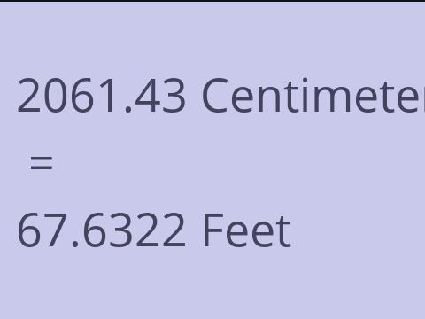 2061.43 CM TO FEET