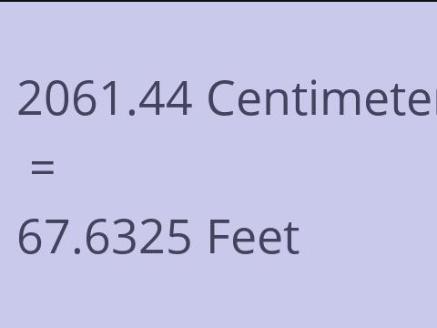 2061.44 CM TO FEET