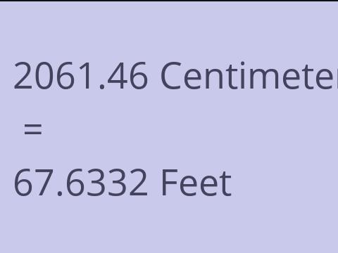 2061.46 CM TO FEET