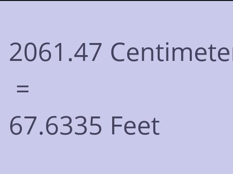 2061.47 CM TO FEET