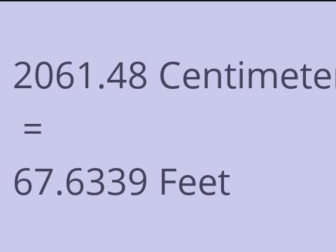 2061.48 CM TO FEET