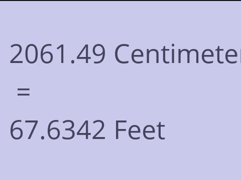 2061.49 CM TO FEET