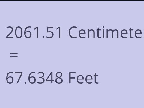 2061.51 CM TO FEET