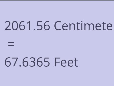 2061.56 CM TO FEET