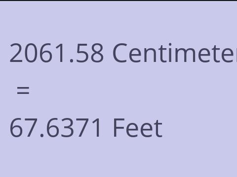 2061.58 CM TO FEET