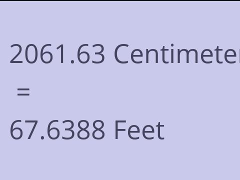 2061.63 CM TO FEET