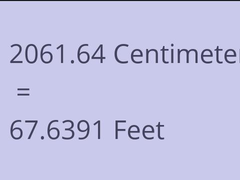 2061.64 CM TO FEET