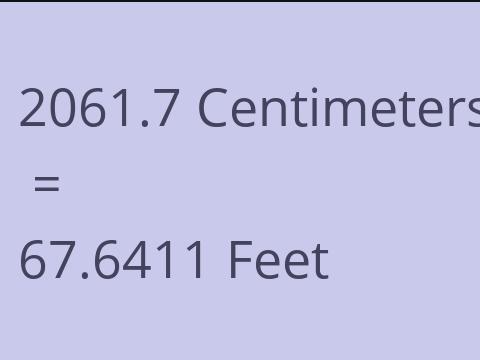 2061.7 CM TO FEET