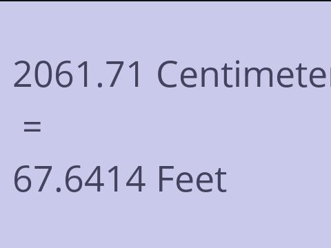 2061.71 CM TO FEET