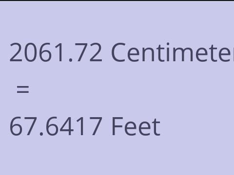 2061.72 CM TO FEET