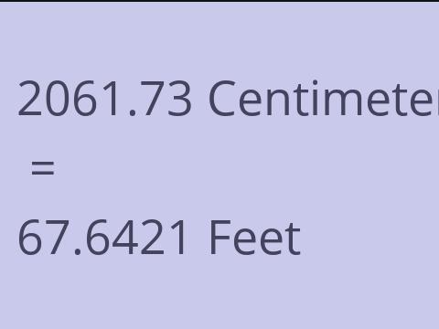 2061.73 CM TO FEET