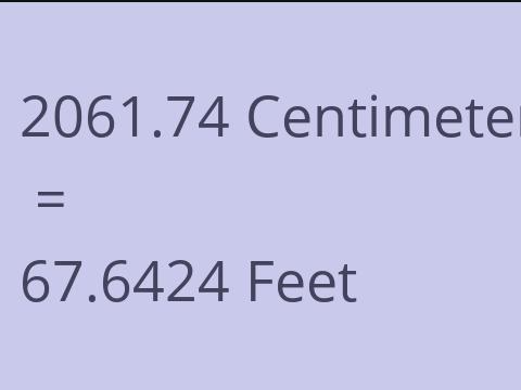 2061.74 CM TO FEET