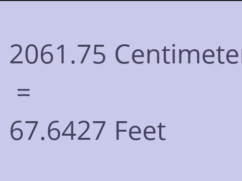 2061.75 CM TO FEET